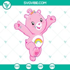 Cheer Bear Care Bear SVG file for Cricut and Silhouette with DXF, EPS, and PNG formats. Ideal clipart design for crafts.