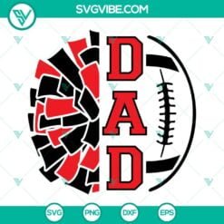 Football, Sports, SVG Files, Cheer Dad SVG Download, Pom Pom Dad SVG Image, 1