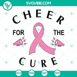 Cancer, SVG Files, Cheer For the Cure SVG Files, Breast Cancer Awareness 11