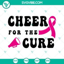 Cancer, SVG Files, Cheer For The Cure SVG Image, Breast Cancer Awareness SVG 12