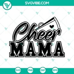 Sports, SVG Files, In My Cheer Mom Era SVG Files, Cheer Mama SVG Image, Retro 5