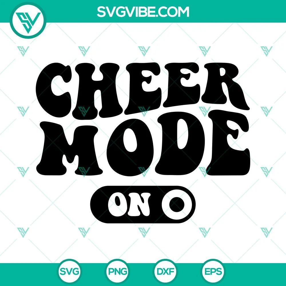 Football, Sports, SVG Files, Cheer Mode On SVG Image, Cheerleader SVG File, 1