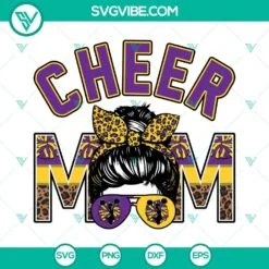 Football, Sports, SVG Files, Cheer Mom Purple And Yellow Gold SVG Files, 2