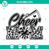 Cheer Mom, Pom Pom, Football Mom, and Cheerleader SVG bundle with sport-themed designs. Ideal for crafting projects.