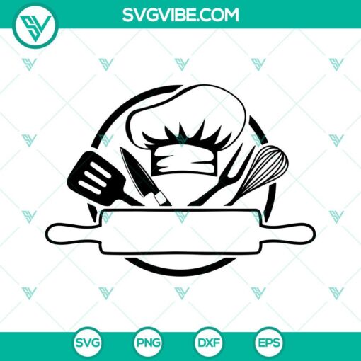 chef monogram svg chef svg chef logo svg kitchen split monogram svg png dxf eps cricut 3 mockup