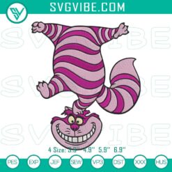 Disney Embroidery Designs, Embroidery Designs, Cheshire Cat Embroidery Design, 4