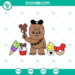 Disney, Movies, SVG Files, Chewbacca Disney Snacks SVG Image, Star Wars Disney 17