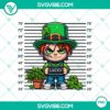 Chibi Chucky horror killer with lucky Shamrock 4 leaf clover design in PNG format.