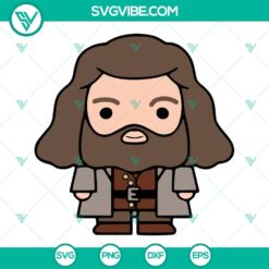 Chibi Hagrid SVG download for Cricut & Silhouette, cute Harry Potter character design in PNG, DXF, EPS vector clipart format.