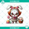 Chibi horror movie character Easter PNG bundle featuring cute, spooky designs. Ideal for Easter-themed projects and decorations.