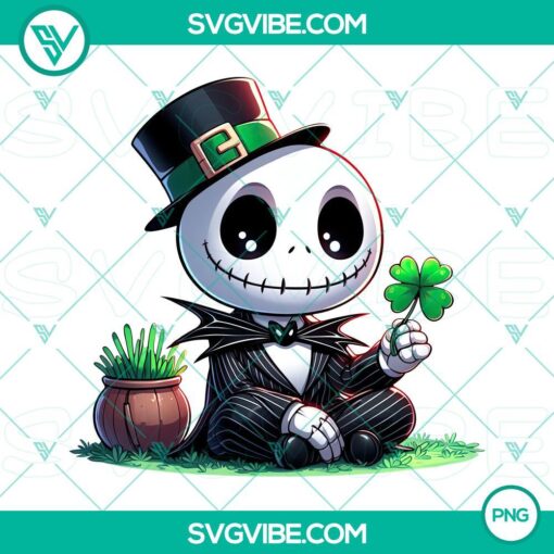 chibi jack skeleton shamrock png jack skeleton happy patrick day png mockup 1