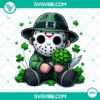 Chibi Jason Patrick Day and Jason Voorhees Shamrock design in PNG file, perfect for Halloween and St. Patrick's Day themes.