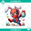 Chibi Spider Man Easter Bunny, Happy Easter Eggs, and Hero Easter PNG files for Easter celebrations.