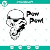 Chibi Stormtrooper Pew Pew SVG files, ideal for Star Wars fans, download Stormtrooper SVG design.