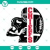 Chiefs football half player SVG images for download, featuring Chiefs team design and half football. Perfect for sports fans.