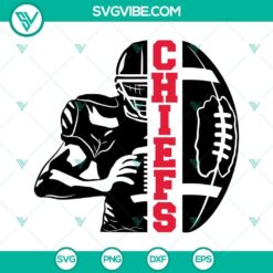 Chiefs Football Half Player SVG Images, Chiefs Team SVG Download, Half Football