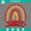 Chiefs Football Rainbow SVG for Super Bowl 2024, Kansas City Chiefs SVG file in PNG, EPS, and DXF formats for digital download.