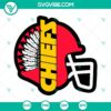 Chiefs Helmet SVG design with Indian Chief and KC Chiefs logos, Kansas City themed SVG file.