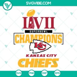 Football, Sports, SVG Files, Chiefs Super Bowl LVII 2023 Champions SVG Images, 2