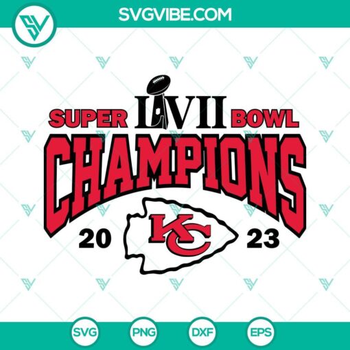 chiefs super bowl lvii champions 2023 svg kansas city chiefs svg png dxf eps cutting files 9 mockup