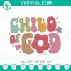 Child of God retro embroidery designs with Christian Jesus theme. Ideal for machine file use.