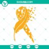 Childhood cancer ribbon SVG file in gold, featuring a childhood cancer awareness ribbon design. Ideal for crafts and digital projects.