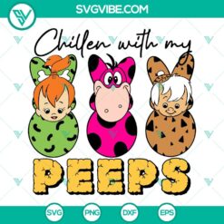 Cartoons, Easter, SVG Files, Chillen With My Peeps SVG File, The Flintstones 9