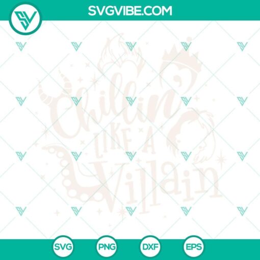 chillin like a villain svg disney villains svg villains svg dxf png eps 3 mockup