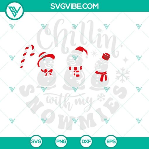 chillin with my snowmies svg snowman svg christmas svg png dxf eps cut files for cricut 4 mockup