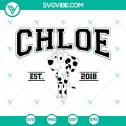 Disney, SVG Files, Chloe Bluey SVG File, Bluey Cartoon SVG Download, Bluey EST 2