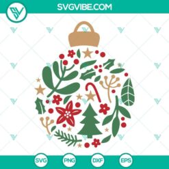 Christmas Ball Ornament SVG Files, Christmas Tree Decorations SVG Image
