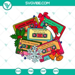 Christmas Cassette Tapes SVG Images, Christmas Music 90s SVG Image, Cassette