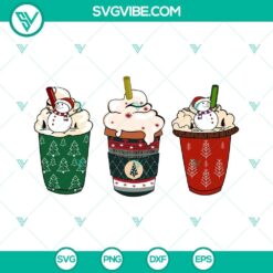 Christmas, SVG Files, Christmas Coffee Latte SVG Image PNG DXF EPS Cut Files 11