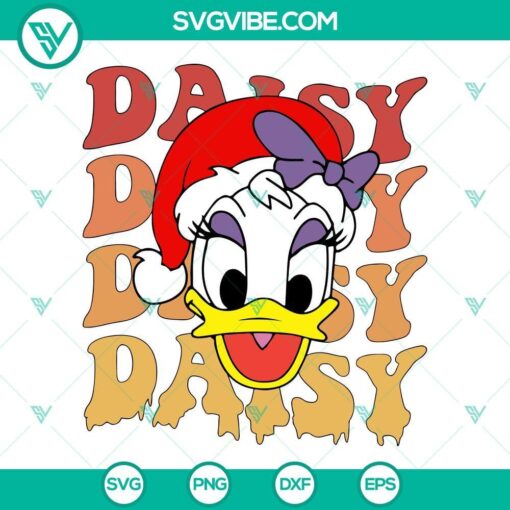 christmas daisy duck santa hat svg disney merry christmas svg png dxf eps cut files 9 mockup