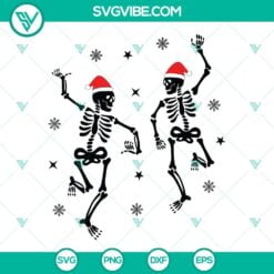 Christmas, Skeleton, SVG Files, Christmas Dancing Skeleton SVG File, Skeleton 2