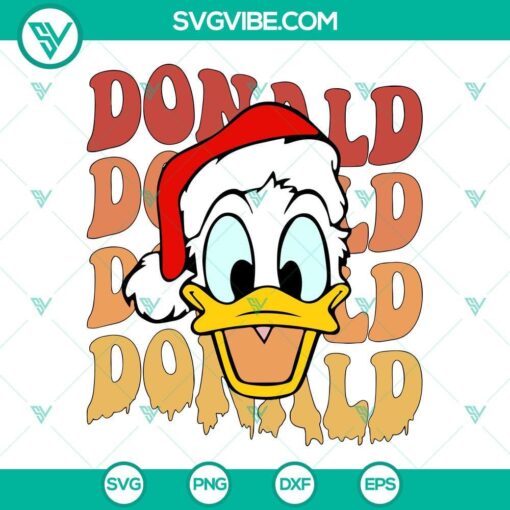 christmas donald duck santa hat svg disney merry christmas svg png dxf eps cut files 2 mockup