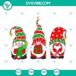 Christmas, SVG Files, Christmas Gnome Holiday SVG Images, Santa Gnome SVG File, 7