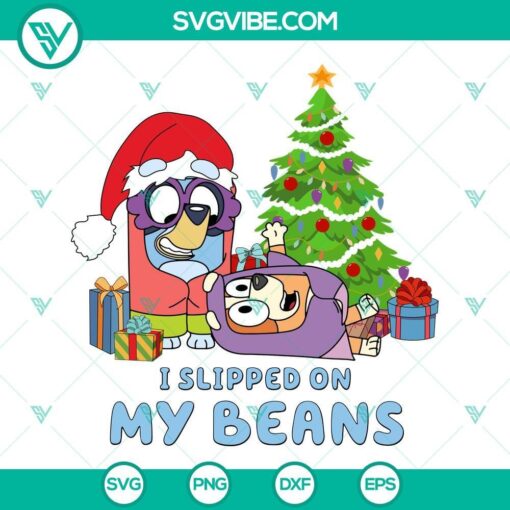 christmas i slipped on my beans svg bluey christmas svg bluey svg 6 mockup