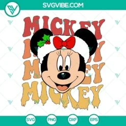 Christmas, Disney, SVG Files, Christmas Mickey Face Santa Hat SVG Download, 2