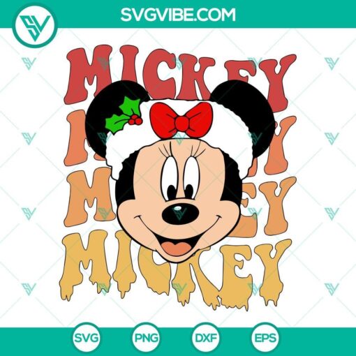 christmas mickey face santa hat svg disney mickey merry christmas svg png dxf eps 7 mockup