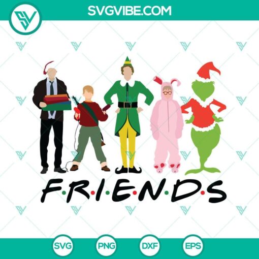 christmas movie friends svg christmas friends svg christmas characters svg png dxf eps cut files 9 mockup