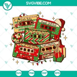 Christmas Music Cassette Tapes SVG Download, Christmas Cassette SVG Download