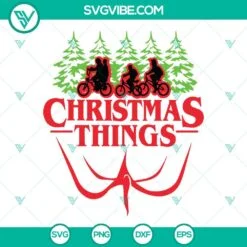 Christmas, Movies, SVG Files, Rocking Around The Upside Down SVG File, Stranger 3