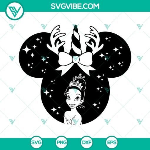 christmas tiana svg tiana princess mouse head christmas svg png dxf eps cut files 5 mockup