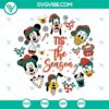 Christmas Tis The Season SVG Images featuring Mickey Mouse in festive holiday designs, perfect for Christmas SVG downloads.