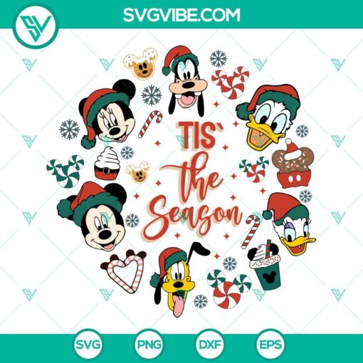 christmas tis the season svg mickey christmas svg christmas svg png dxf eps files for cricut 7 mockup