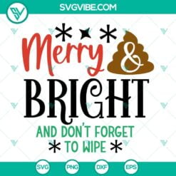 Christmas, SVG Files, Christmas Toilet Paper SVG Download, Merry & Bright 2