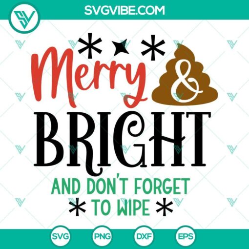 christmas toilet paper svg merry bright don t forget to wipe svg toilet paper svg funny christmas svg 10 mockup