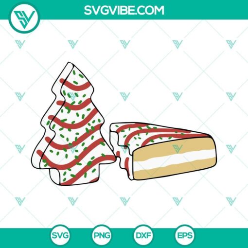 christmas tree cakes svg bundle little debbie christmas tree cakes svg png dxf eps vector clipart 4 mockup