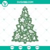 Christmas tree SVG file with PNG, DXF, and EPS formats for Cricut and Silhouette, perfect for holiday craft projects.